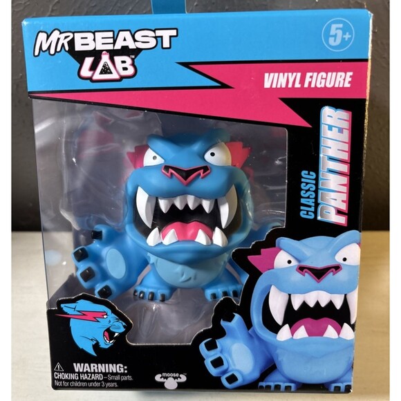 Rare Chase Mr Beast Lab Classic Panther Blue Vinyl Figure Game TikTok USA SEALED - Picture 1 of 3
